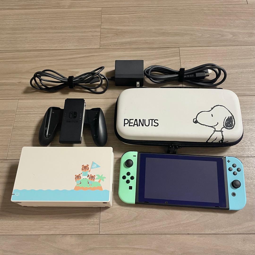 Nintendo Switch 本体 どうぶつの森デザイン マイニンテンドーストア、「あつ森」デザインのSwitchドックとJoy-Con