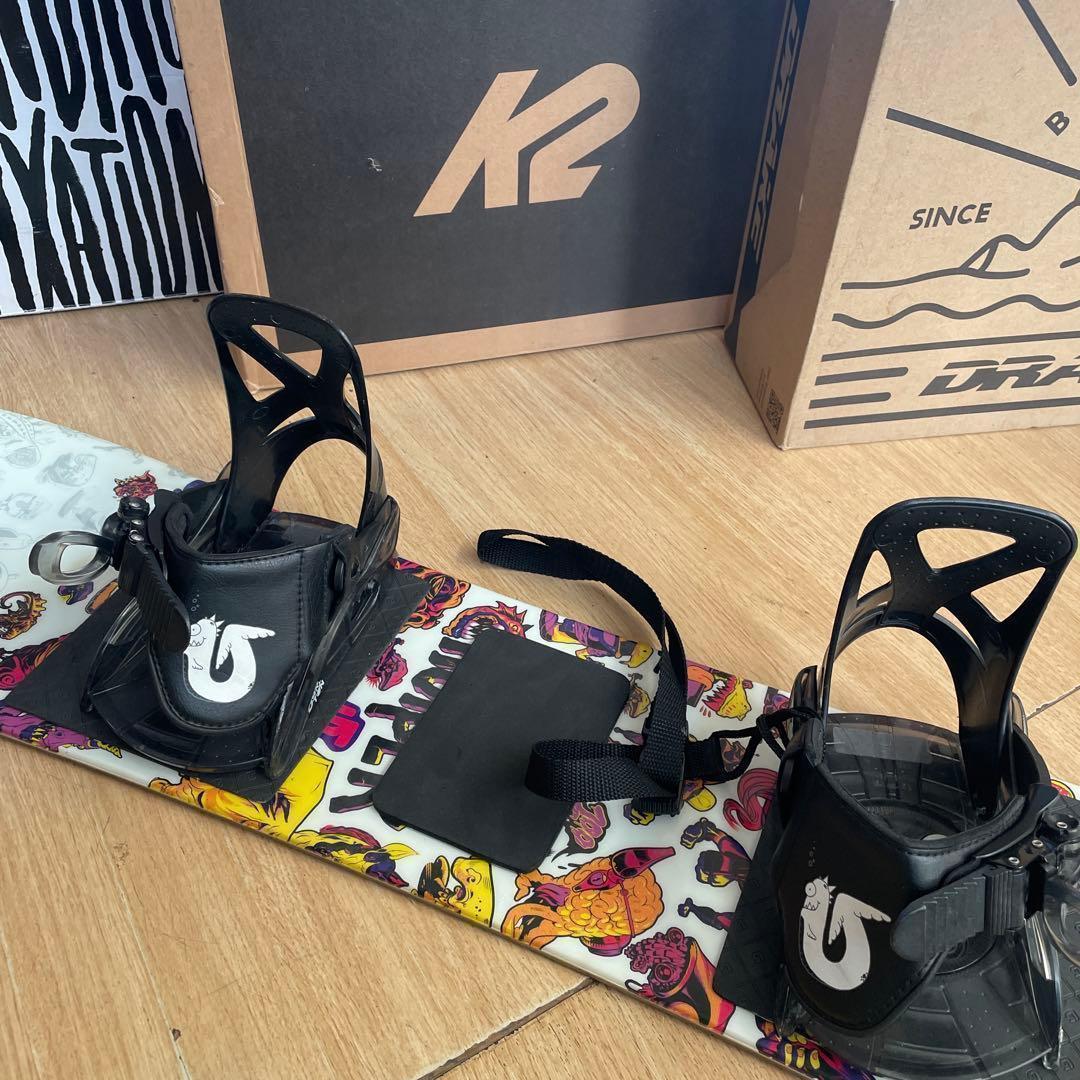 BURTON キッズスノーボードセット 100cm バートン バイン付4点セット