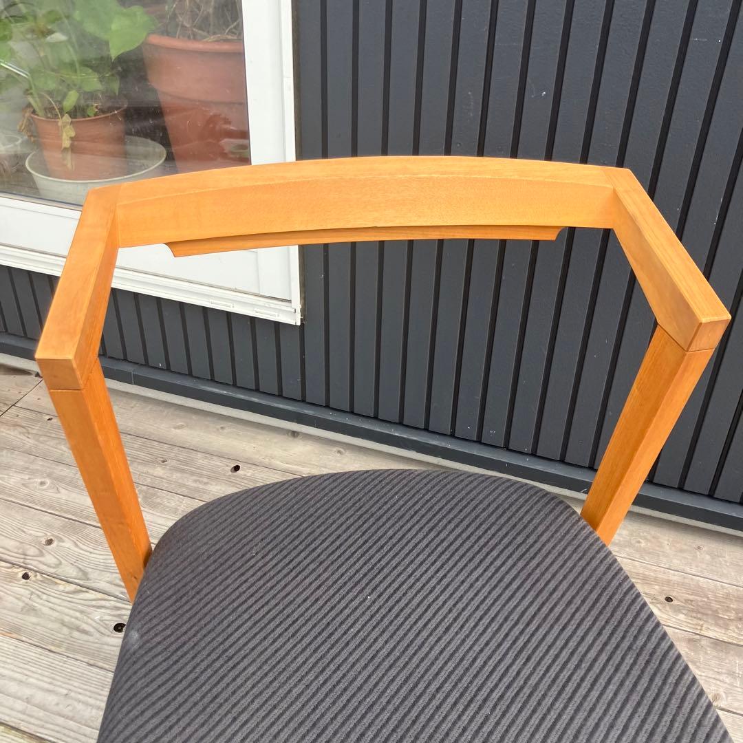 ⑥ 北欧レトロ オーク材 無垢材 ベントウッドチェアー アームチェア