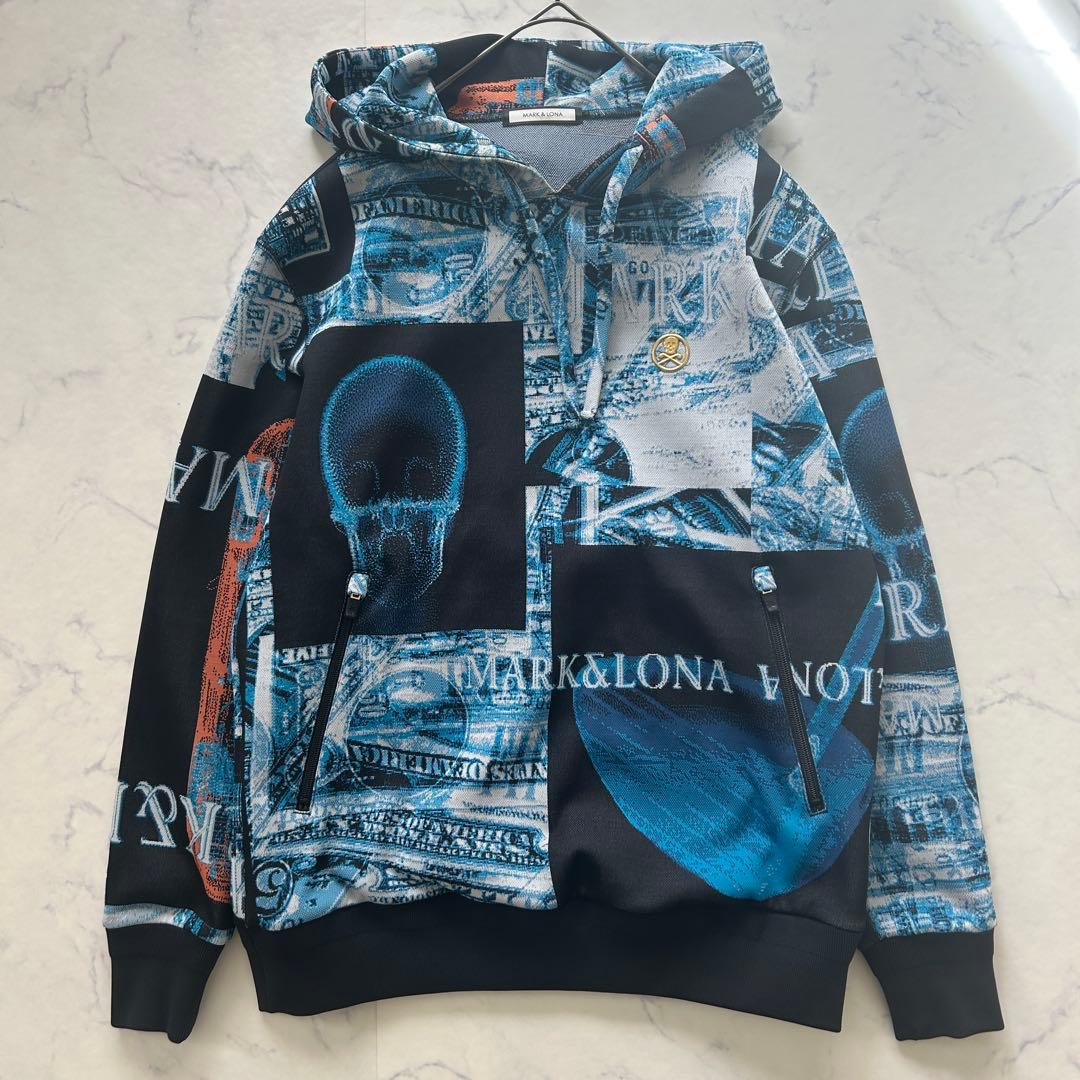 完売品 マークアンドロナ 2021年 パーカー ブルゾン 総柄 プルオーバー 完売品 マークアンドロナ 2021年 パーカー ブルゾン 総柄 プルオーバー