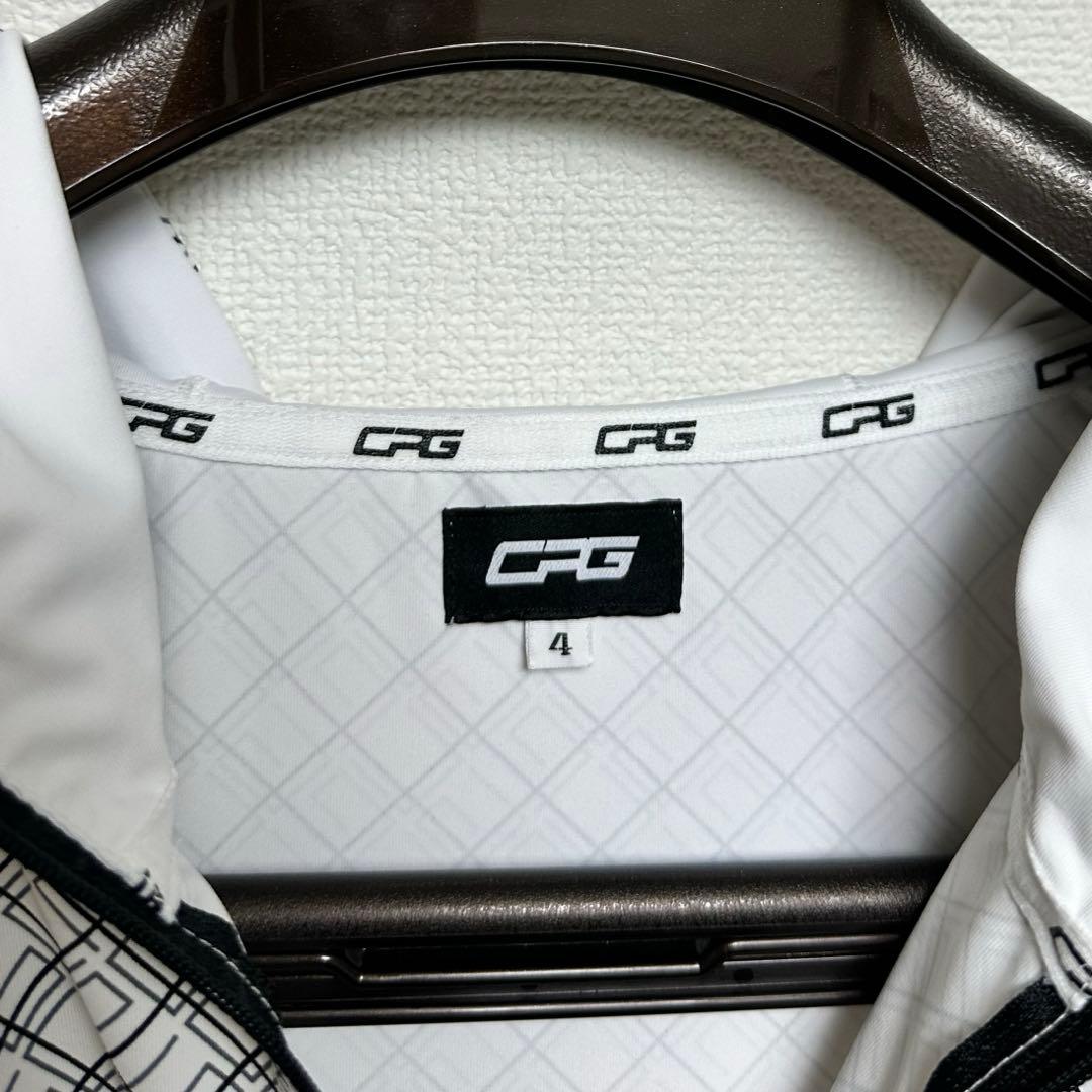 美品 CPG GOLF シーピージーゴルフ フード付きハーフジップ長袖 XL
