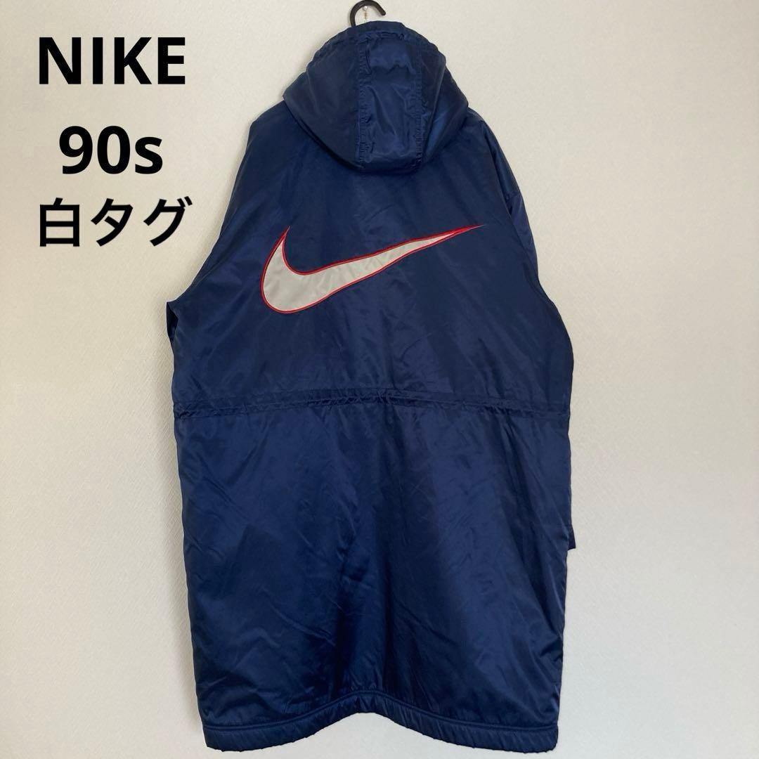 ナイキ 刺繍 ビッグロゴ 90s ベンチコート 入手困難 希少 - メルカリ