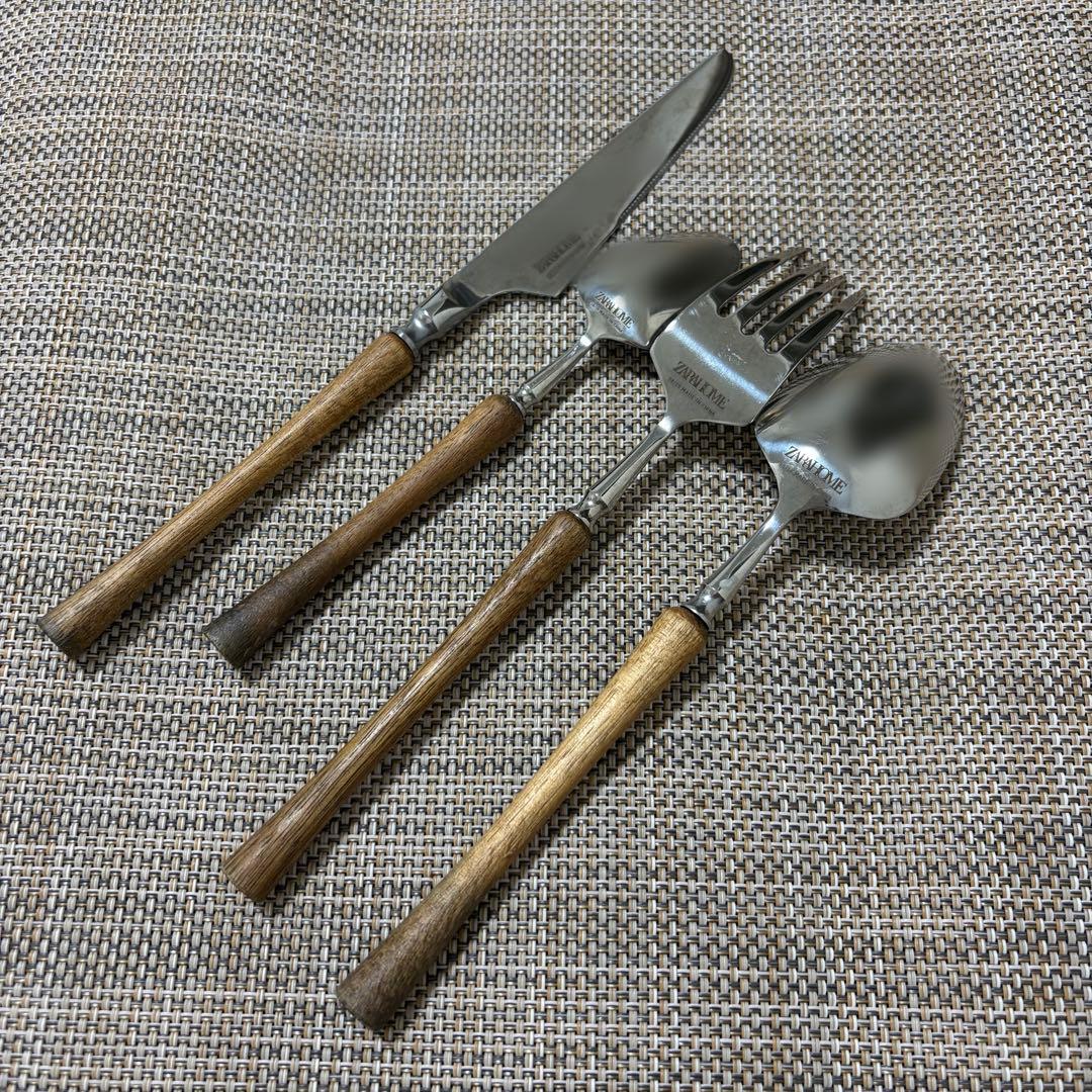 zara home ウッドハンドルカトラリー 4本セット - メルカリ