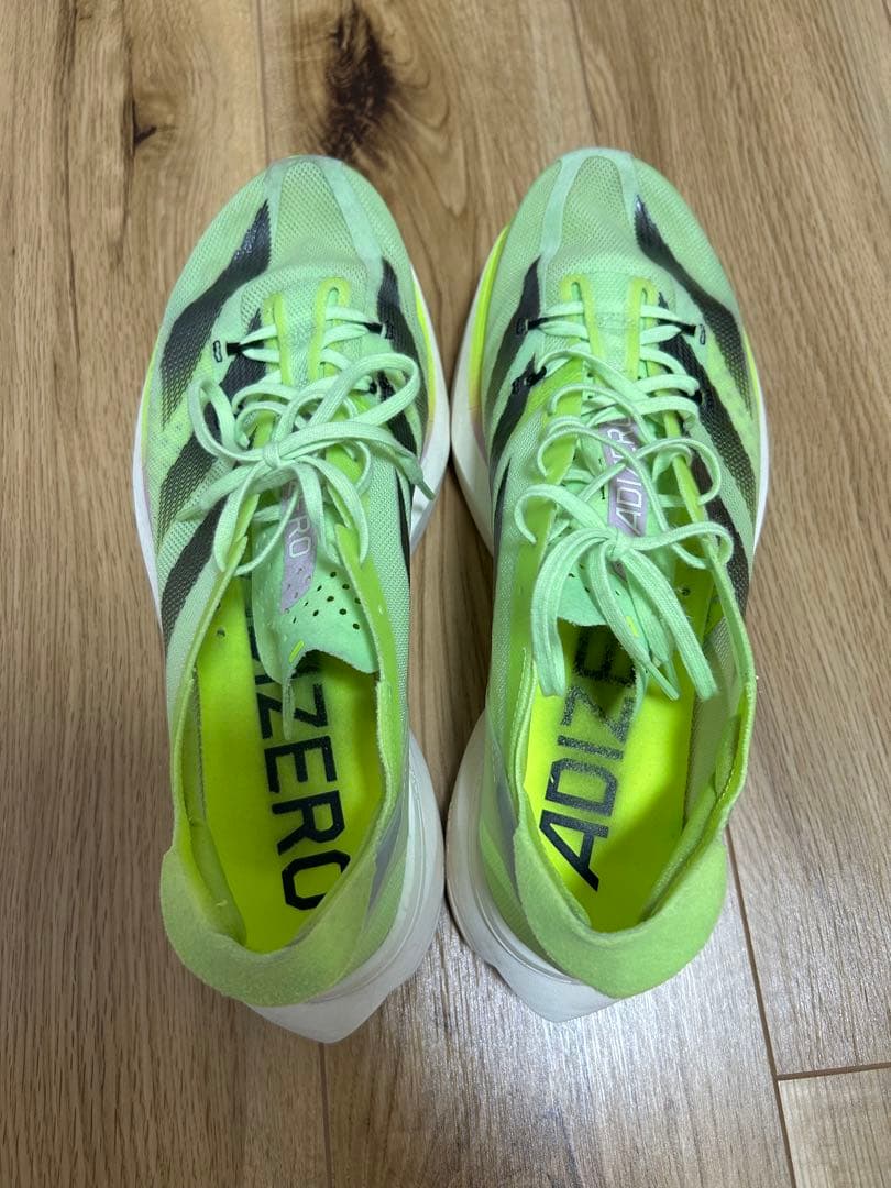 ADIZERO ランニングシューズ イエロー/グレー アディオスプロ3 28cm ADIZERO ADIOS PRO アディダス ランニングシューズ メンズ アディゼロ