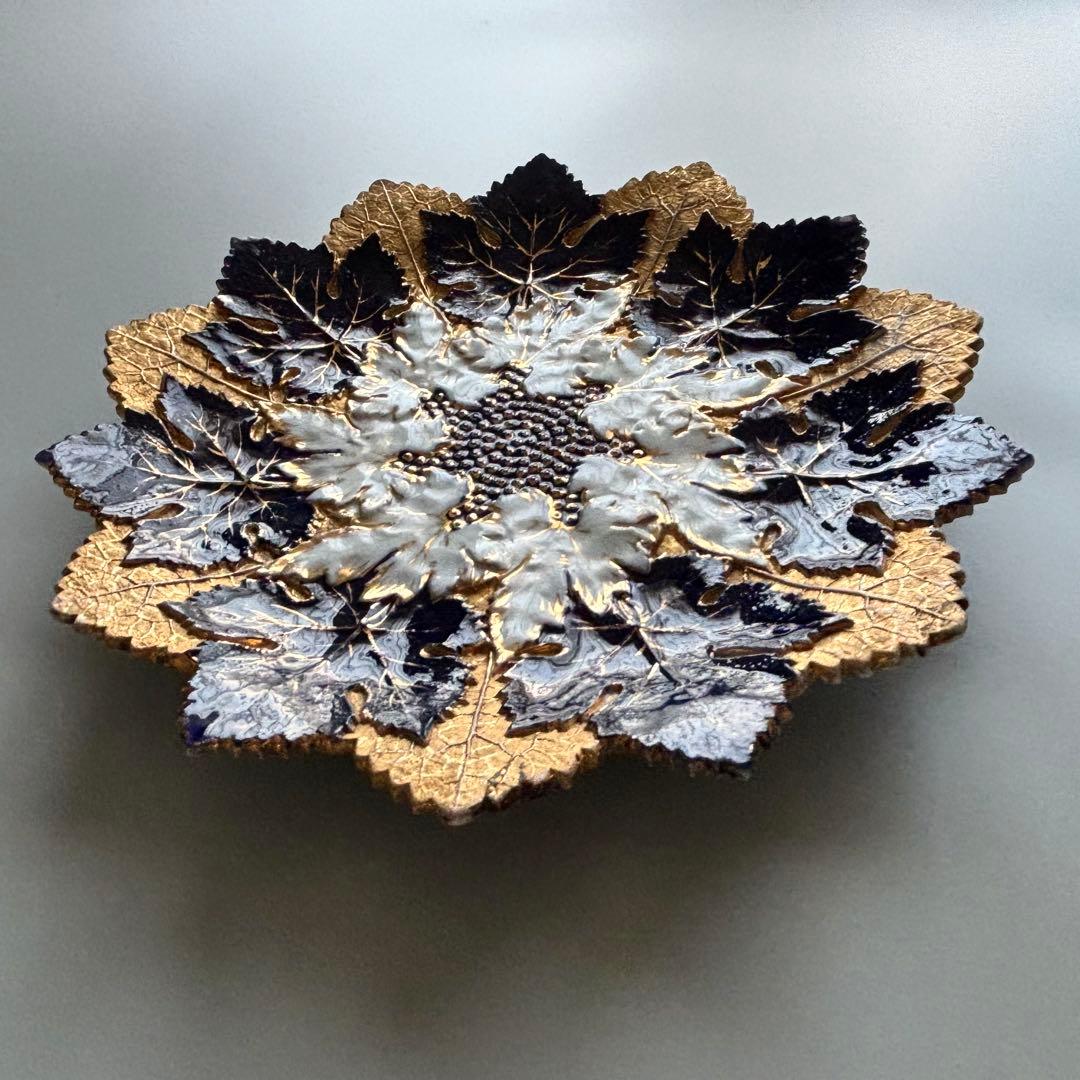 アンティーク マイセン 豪華なリーフプレート Meissen【稀少品・美術品】