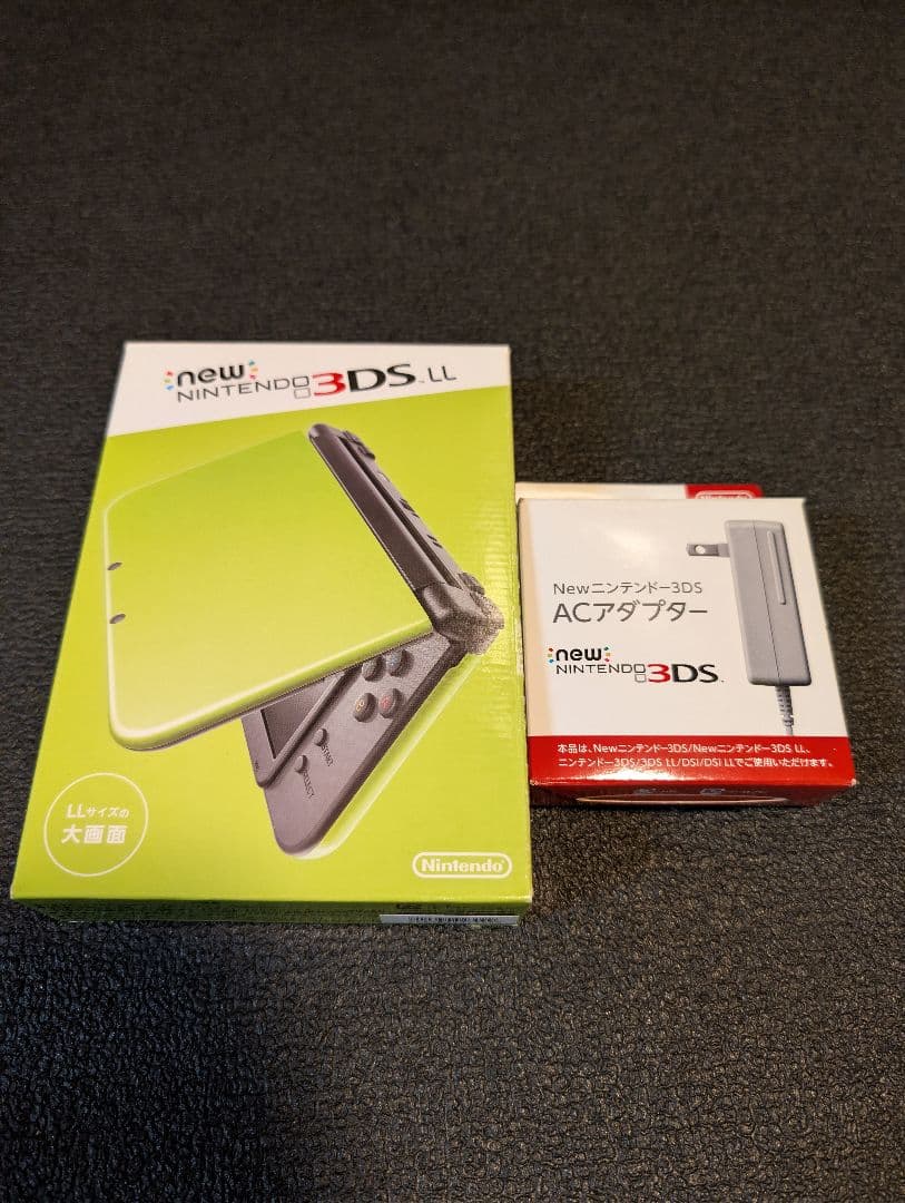 美品】Newニンテンドー3DS LL ライムブラック 上IPS液晶 充電器付