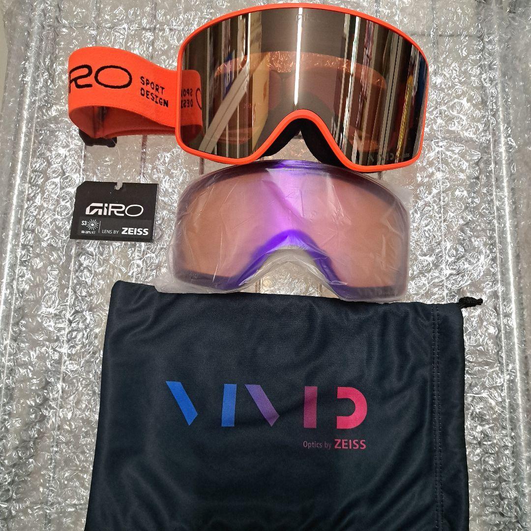GIRO VIVID ゴーグル オレンジストラップ GIRO（ジロ） ゴーグル GIRO COMP コンプ VIVIDレンズ スキー スノボー