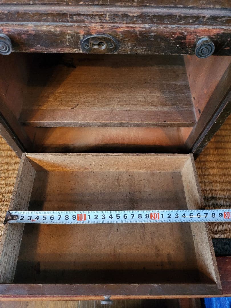 蛇腹 木製 収納 ボックス 引き出し付き ヴィンテージ アンティーク