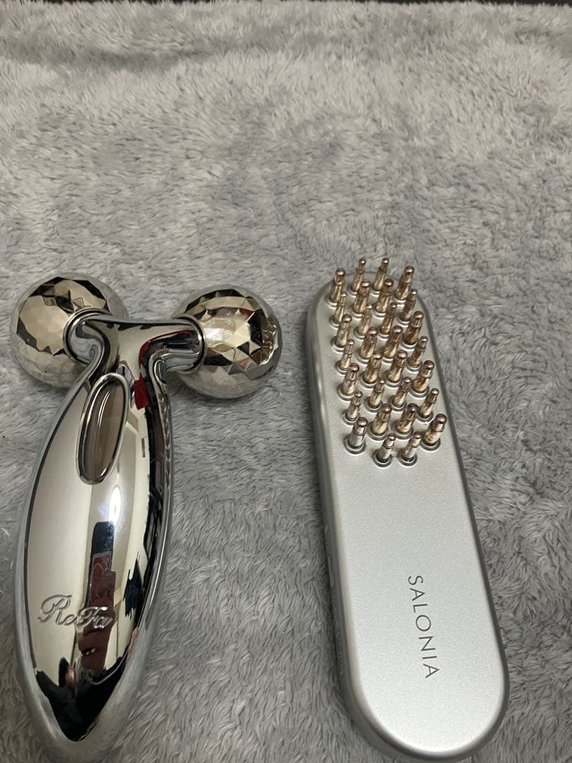 ReFa美顔ローラー SALONIAマッサージ器セット SALONIA（サロニア） 美顔器 ブラシ EMS リフトケア 頭皮 頭筋 ハリ
