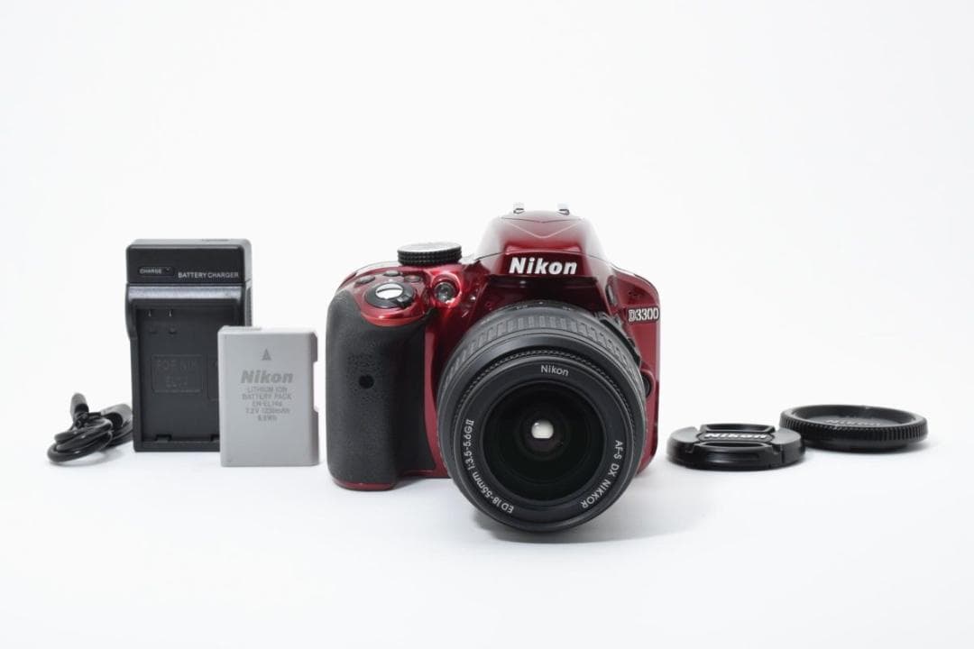 Nikon ニコン D3300 レンズセット デジタル一眼カメラ レッド - メルカリ