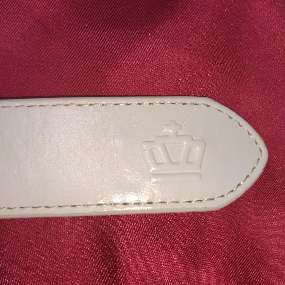 パーリーゲイツ 1989美品 ホワイトベルト 110cm 34mm ピンバックル