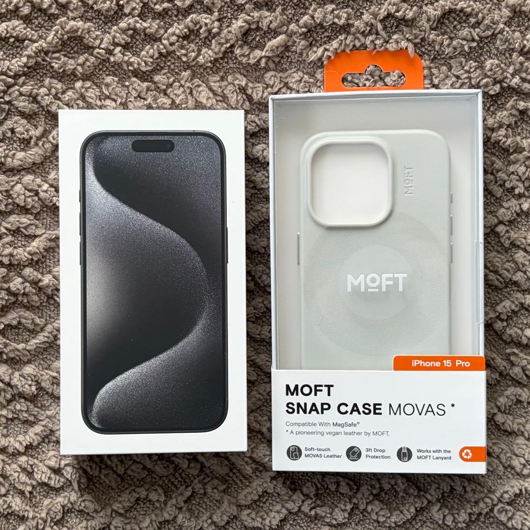 iPhone15Pro ブラックチタニウム 256GB ＋ MOFTケース iPhone 15 Case, Stand & Wallet｜MOVAS™ Leather Snap Set | MOFT – MOFT
