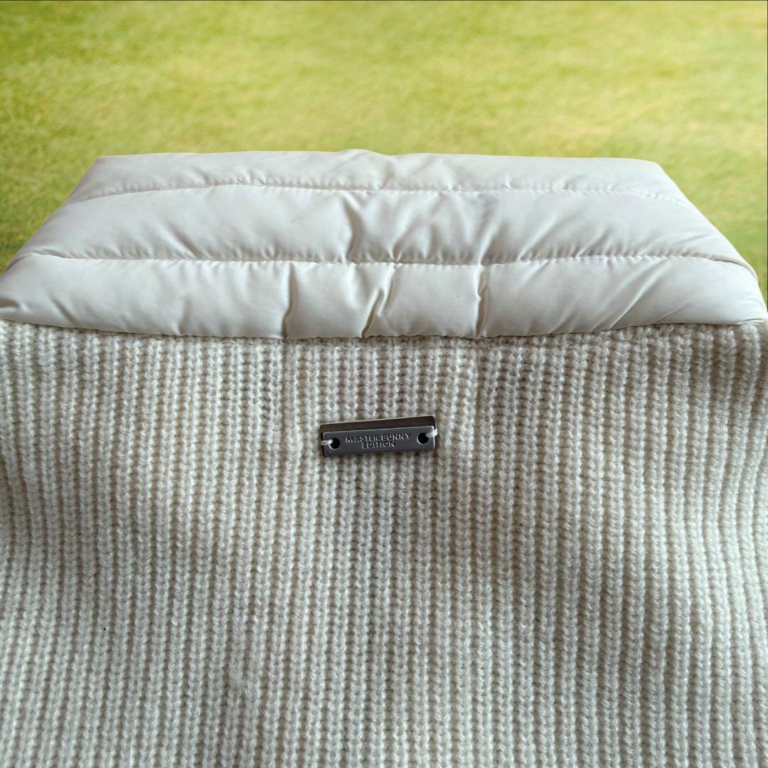 マスターバニー ニット セーター M〜L相当 中綿ダウン ウール100% 白