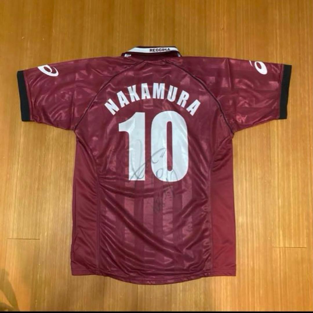 直筆サイン入り】アシックス レッジーナ ユニフォーム 中村俊輔 #10