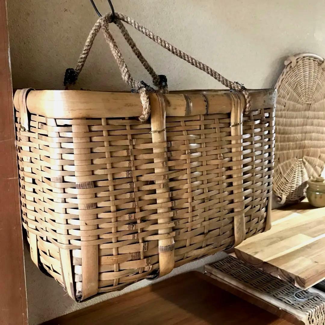 竹　御用カゴ　市場カゴ　ピクニックバスケ& お弁当箱　2点セット売り 000000002032-01.jpg?size=m&w=