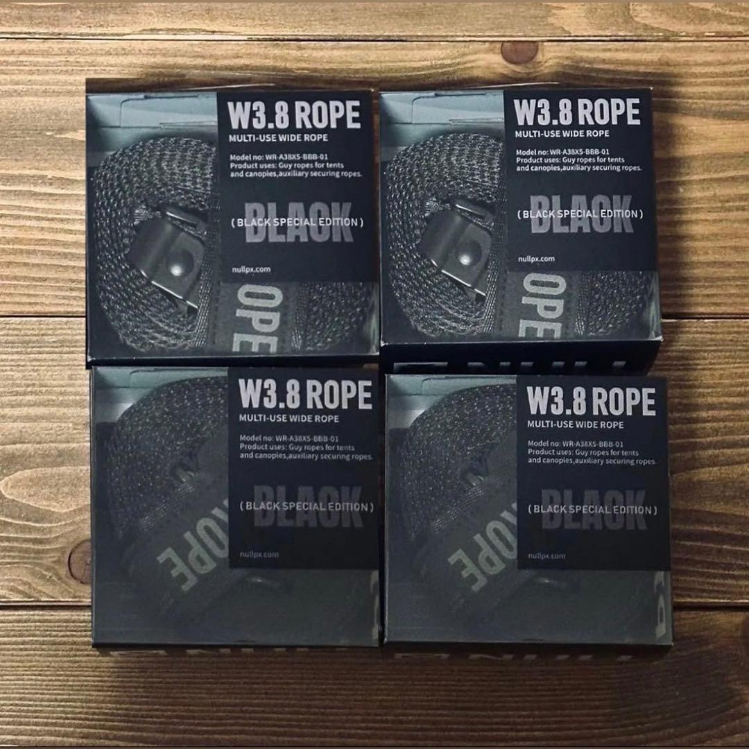 NULLPIXEL W3.8 ROPE BLACK EDITION 4本セット NULL PIXEL>W3.8 ROPE BLACK EDITION | CAMP GEEKS