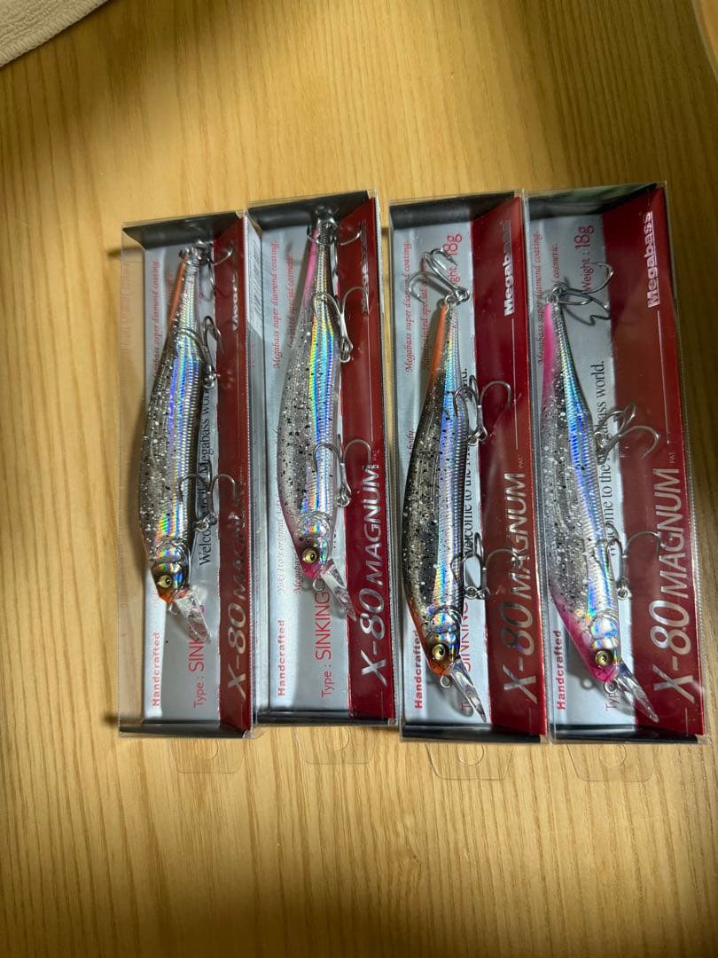 X-80 MAGNUM シルバー ルアー 4個セット Megabass（メガバス） X-80マグナム Megabass X-80 MAGNUM : グッド