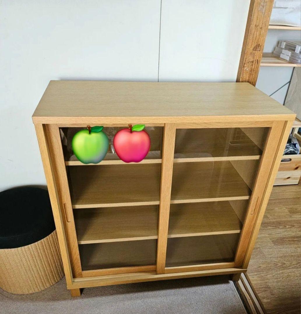 無印良品 キャビネット 食器棚 脚付き 無印良品 【廃盤品】 脚付き 木製キャビネット 食器棚 - メルカリ