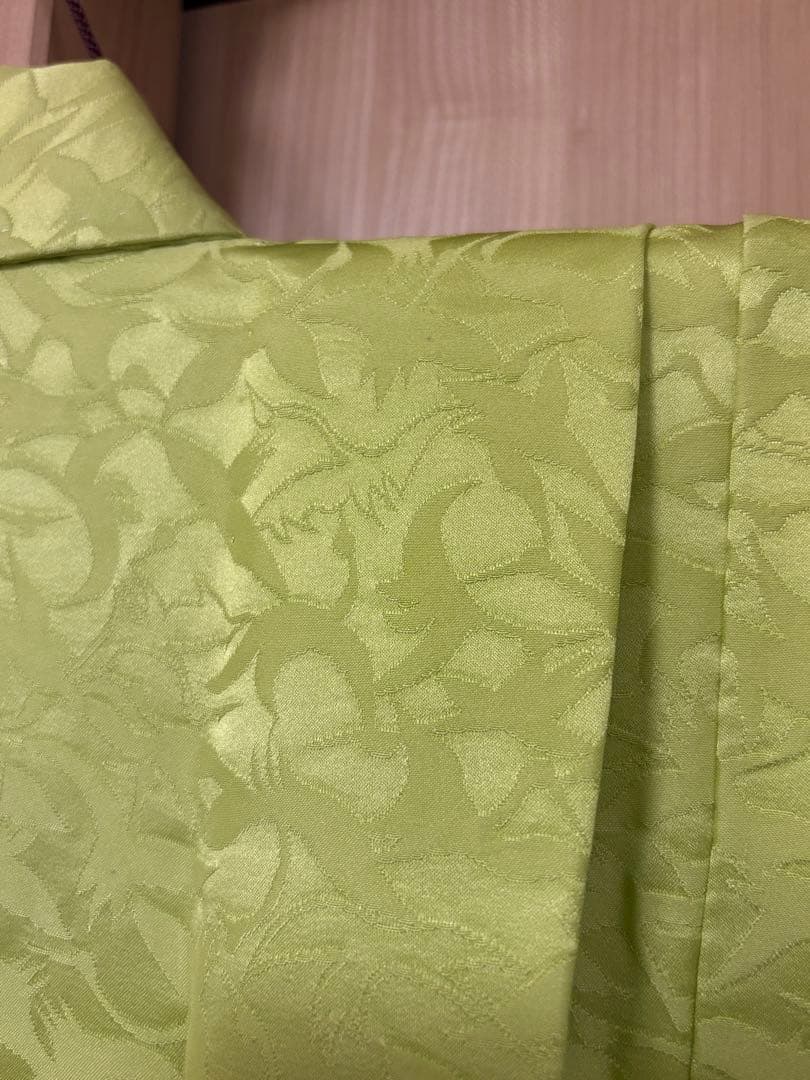 七五三 7歳 祝い着 正絹 黄緑 鶴 M2510282 - メルカリ