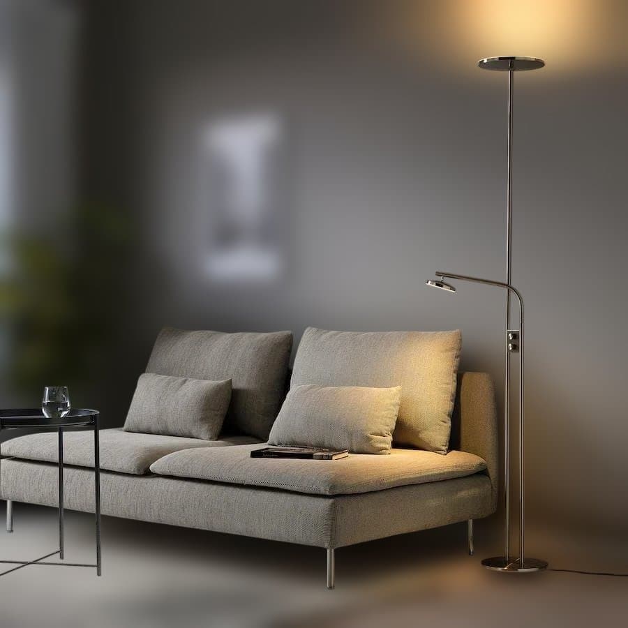 IKEA イケア ISJAKTイスヤクト LEDフロアライト ISJAKT イスヤクト LEDフロアアップライト/読書ランプ, 調光可能