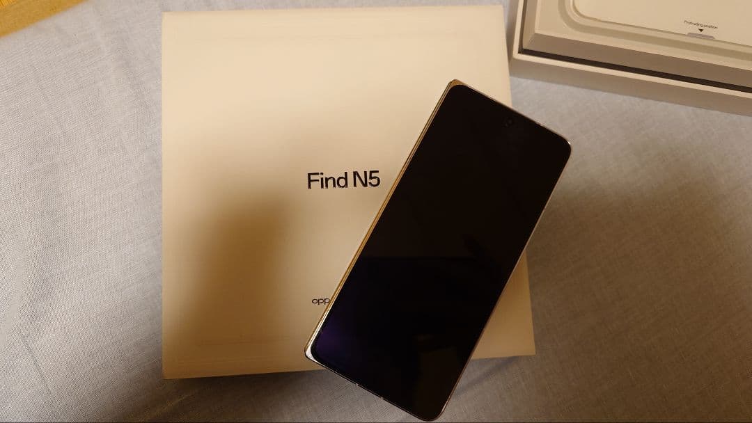 Oppo Find N5　512GB 本体　ホワイト ケース付き　ほぼ未使用品 グローバル版】OPPO Find N5｜16GB/512GB ホワイト【SIMフリー】新品