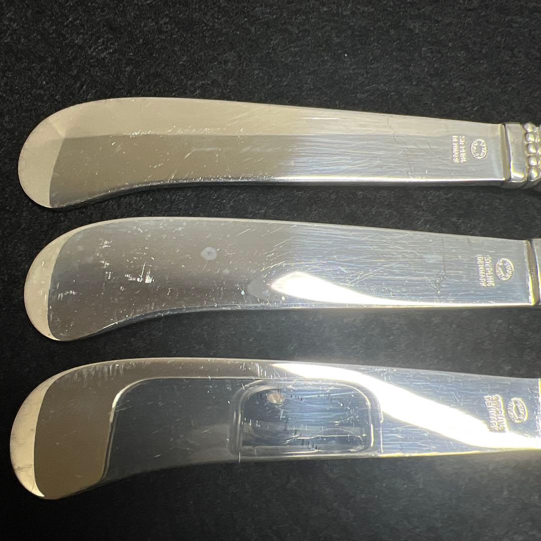 ジョージジェンセン エコーンsterling925 バターナイフ3本 104g - メルカリ