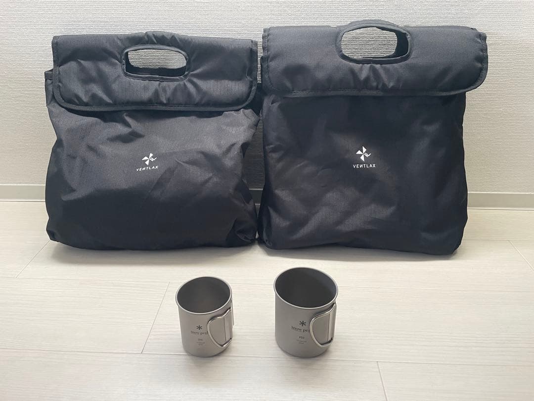 VENTLAX 2WAY焚き火チェア スノーピークマグ450ml300ml レビュー】VENTLAXの2WAY焚き火チェアワイドTCがカッコよくて実用性も