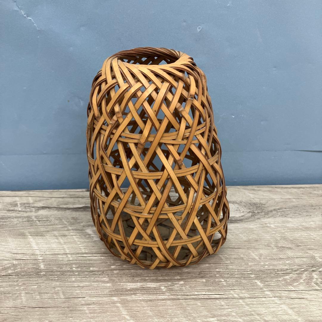 3F 竹編み 花籠 花器 花入 竹籠 民芸品 工芸品 アンティーク