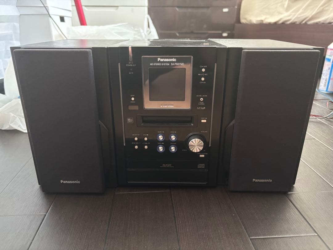 Panasonic SA-PM37MD コンポ Panasonic SC-PM37MD Junk CD/MD AM/FM Stereo System with Speakers