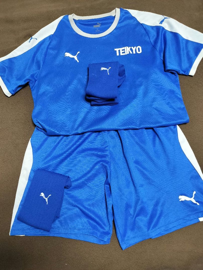 帝京 高校 サッカー ユニフォーム プーマ サッカー部 青 上下セット