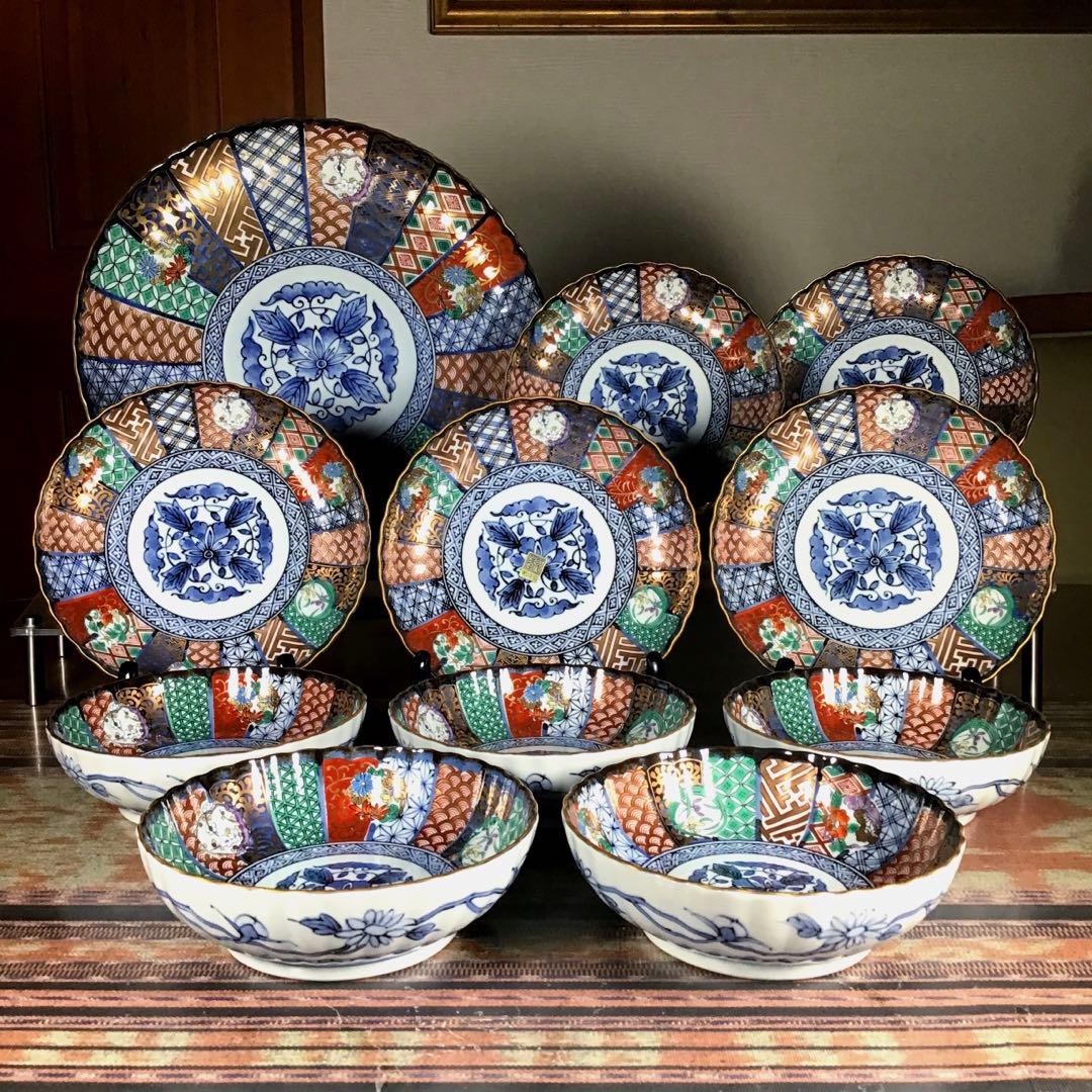 『スタうー特価』　龍峰　金彩　大皿　1枚　取り皿　5枚　小鉢　5枚 美濃焼 龍峯窯 花鳥金彩 銘々皿 5客 | WE21ジャパン