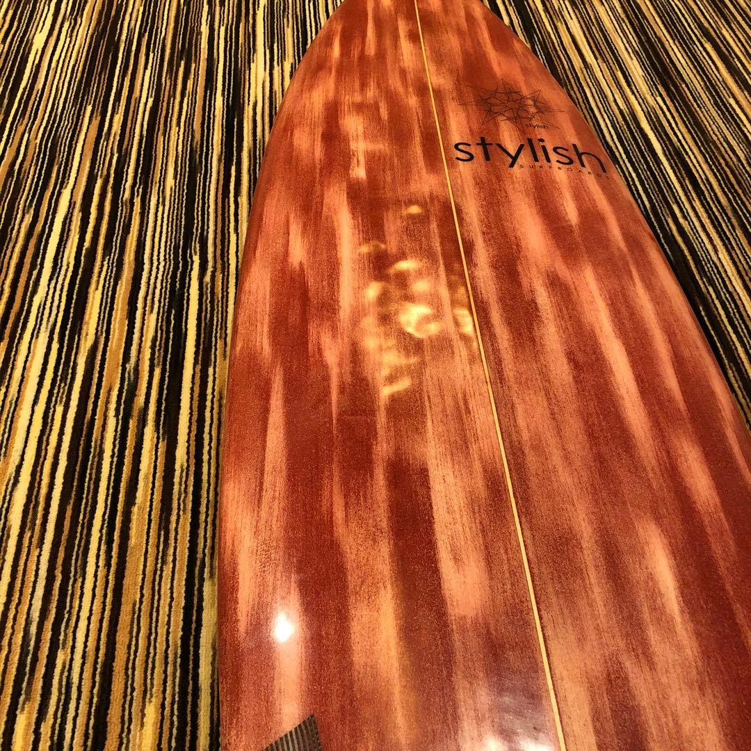 STYLISHサーフボード中古(着払い購入者様負担)クアッドフィン付、5