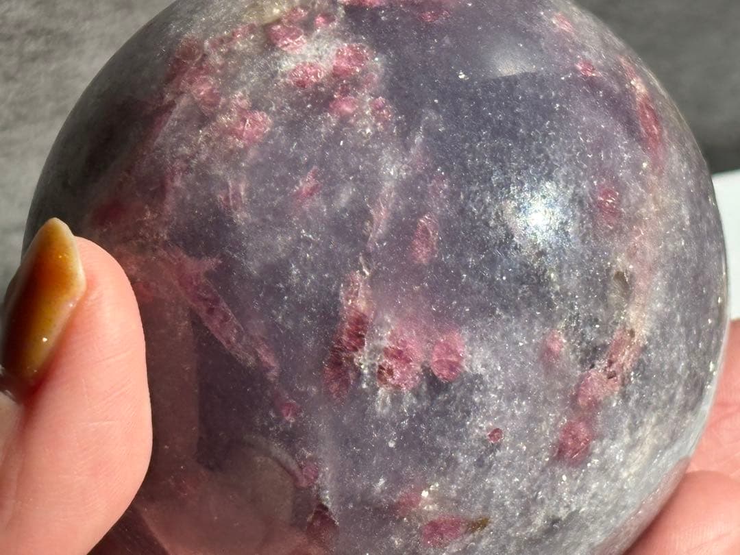 《キラキラ大玉＊ユニコーン・ストーン＊スフィア・台座付き》