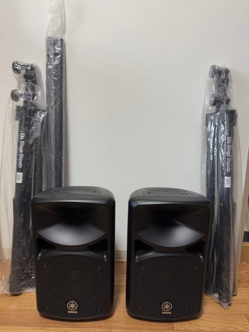 Yamaha STAGE PASS 400 スタンド付き YAMAHA STAGEPAS400BT(カバー付き) スピーカースタンドセット ヤマハ