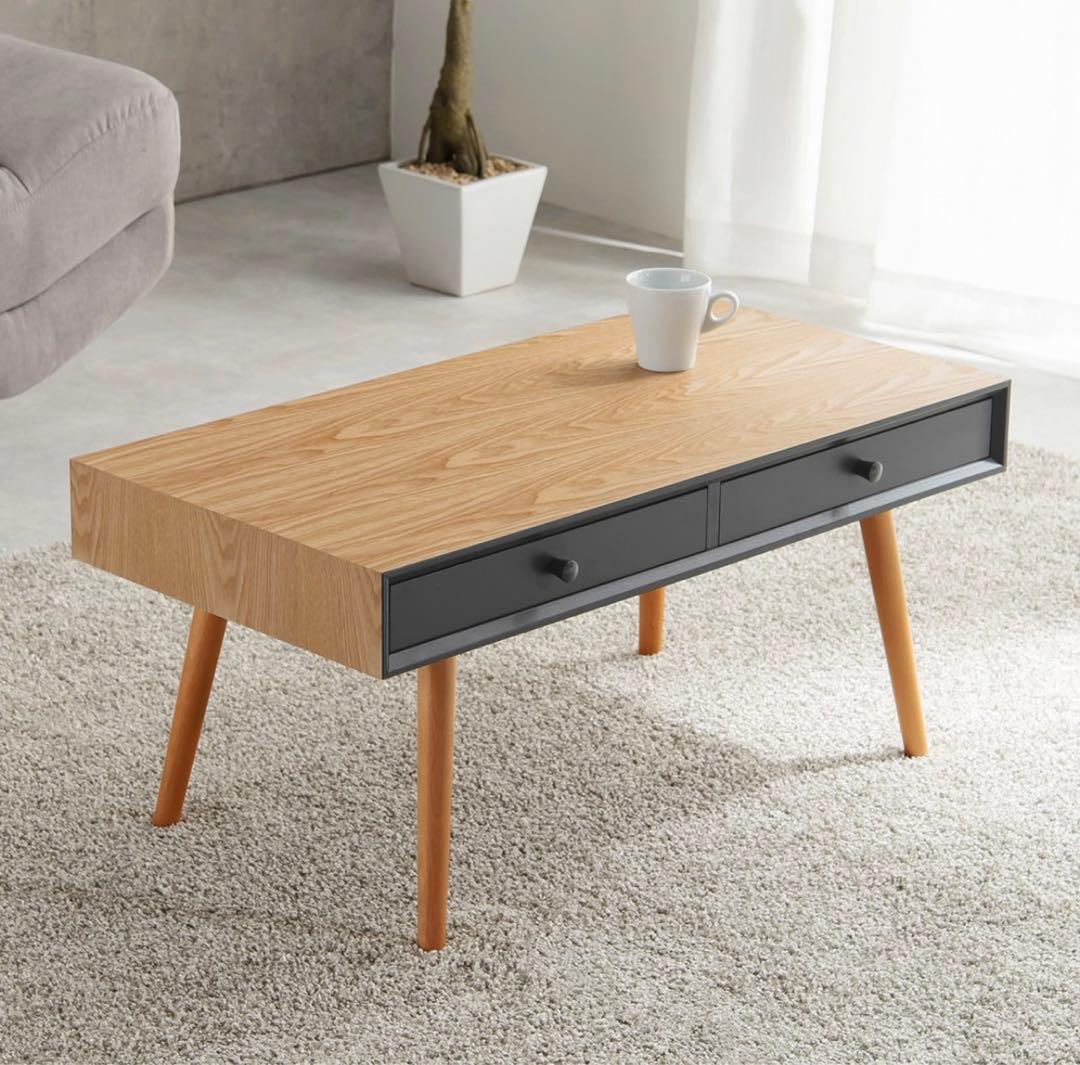 ニトリ　ローテーブル 両引き出し付き 楽天市場】両面引き出し付き 角丸センターテーブル ニトリ 【メーカー