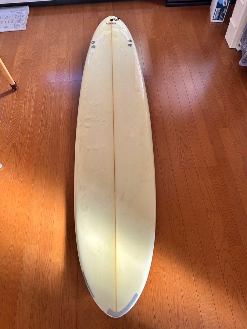 サーフボード　FCS クリーム色 ロングボード トライフィン 初心者用サーフボード ファンボード PU ノーロゴ 7' 0 FCS トライ