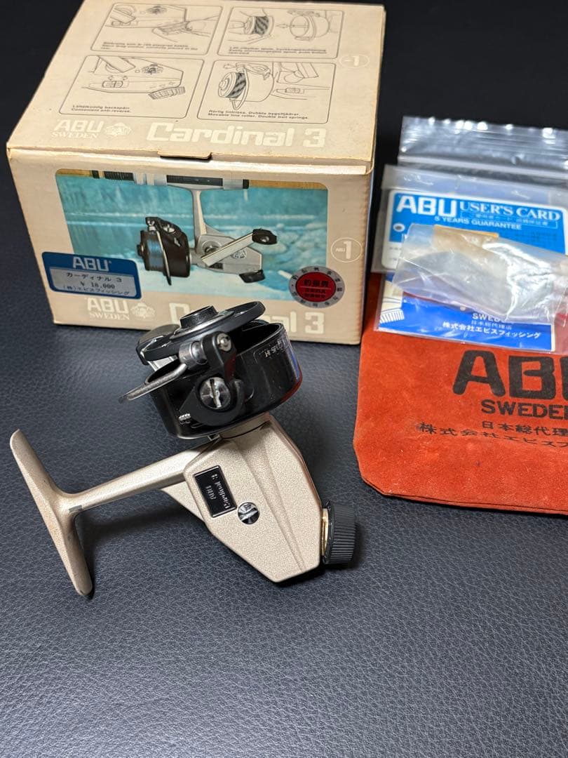 カーディナル3 シャンパン Abu Cardinal 3 Early Model Champagne Gold Spinning Reel 780200