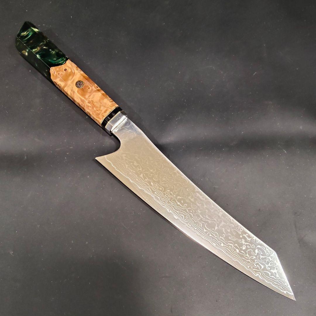魚捌き 鬼反り 剣型 切付型 牛刀 V金10号 67層ダマスカス 包丁 八角柄
