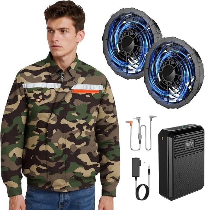 空調作業服 ファンバッテリーセット 【2025最強爆風 30V超高出力 Amazon.co.jp: 2025最強爆風 体感-18℃ 30000mAh 36V超高出力 空調作業