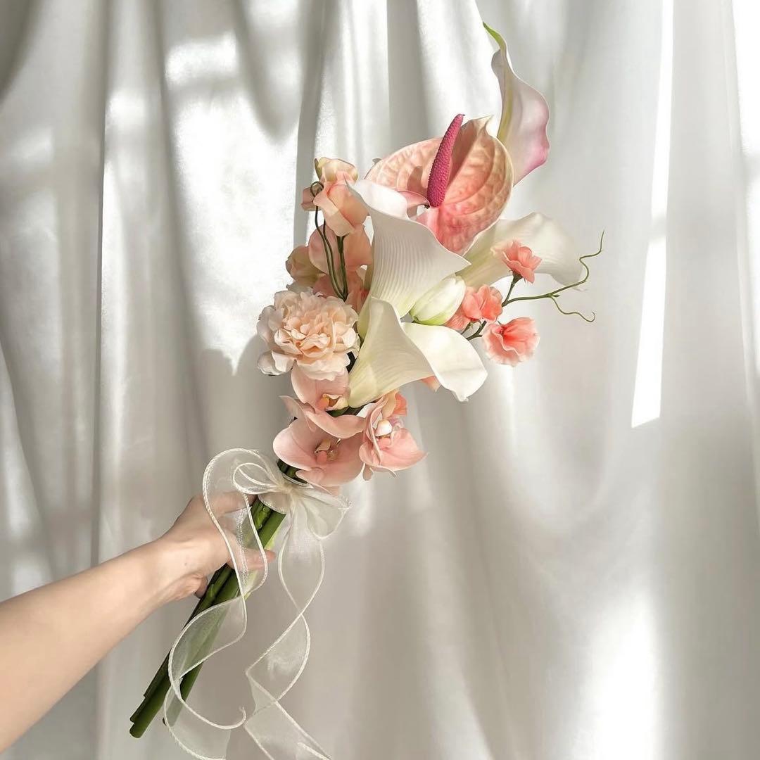 moay flower アーティシャルフラワー ブーケ 造花【ブートニア付き】 5c2dfbe1c9f043f84f12bc75f5680b