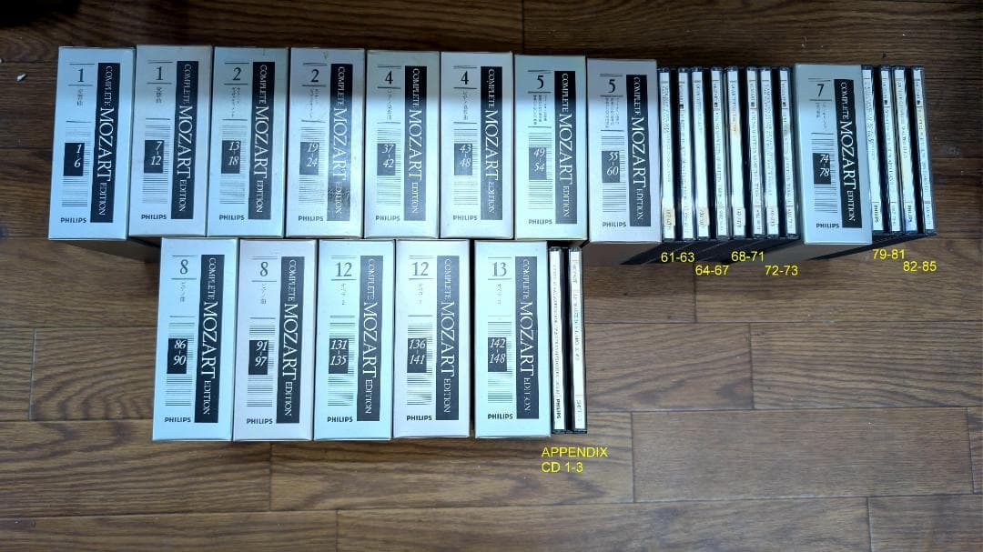 モーツァルト全集 CDセット 小学館 日本フォノグラム 小学館 モーツァルト全集 第9、10巻 （宗教音楽1⃣、2⃣） 2巻セット