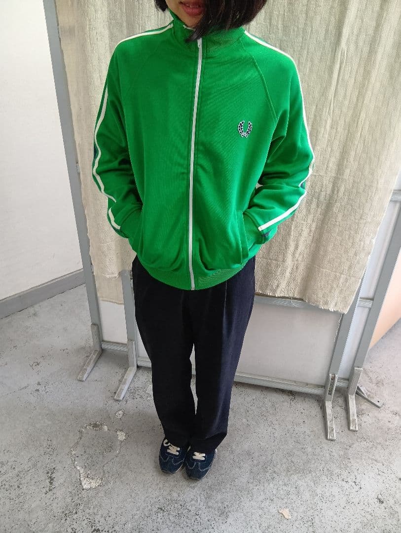 80s FRED PERRY フレッドペリー トラックジャケット グリーン - メルカリ