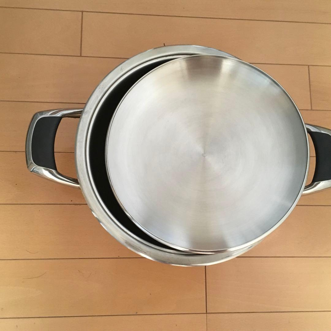 AMC ステンレス両手鍋 ステンレススチール製