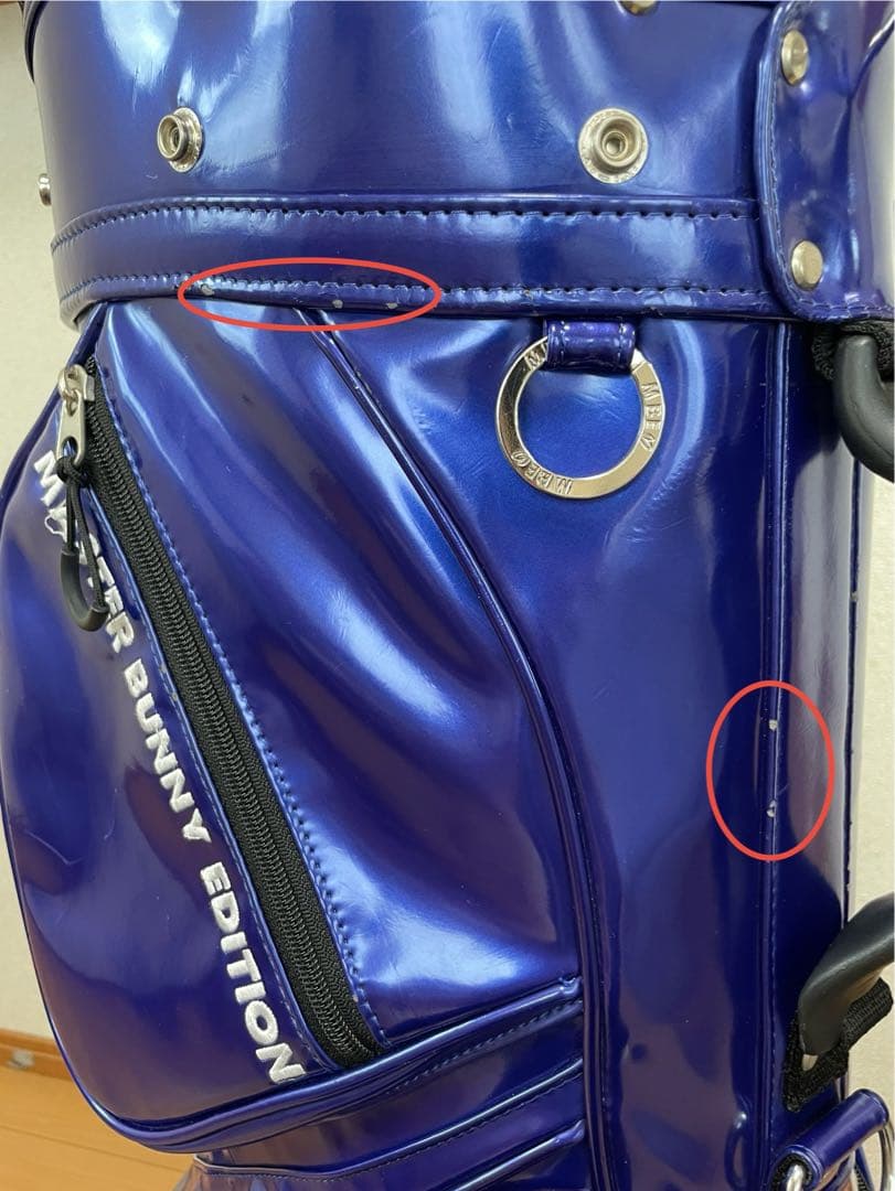 マスターバニーエディション キャディーバッグ エナメル ブルー - メルカリ