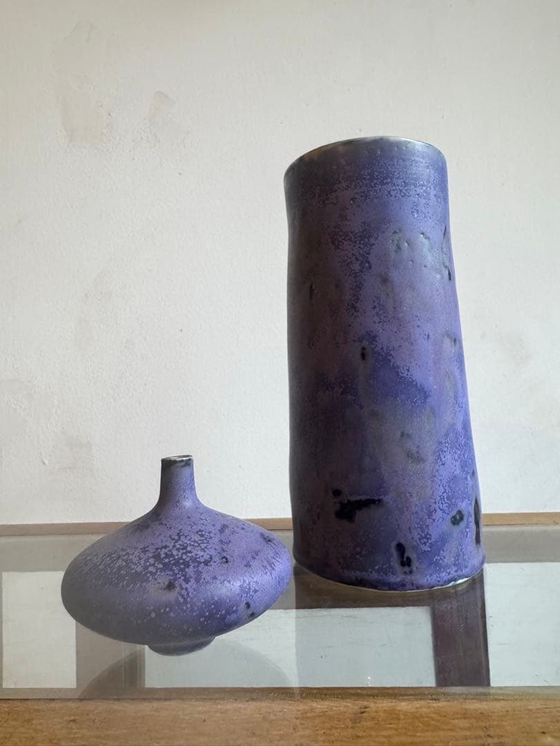 結城彩　花器　フラワーベース　陶器　人気色　油薬