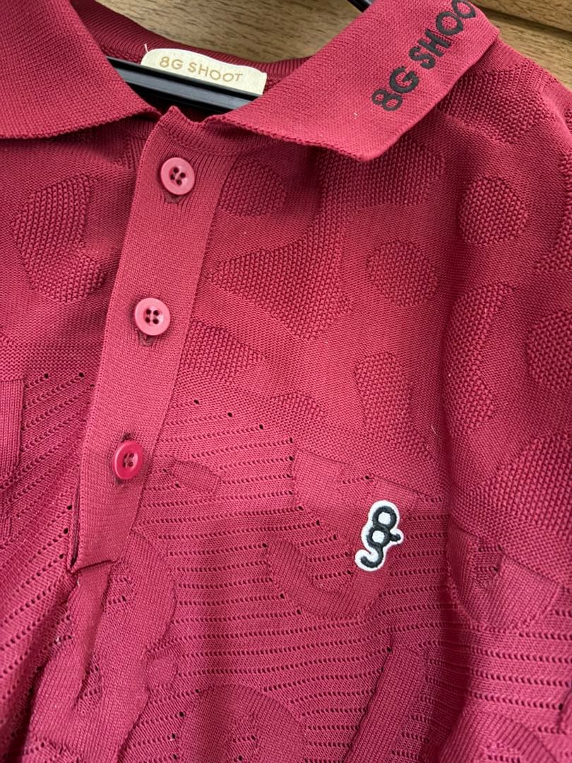 再値下げ！！8G SHOOT ワインレッド ポロシャツ L メンズ 【ベストセラー】ワンポイント長袖ポロシャツ【日本製】通販