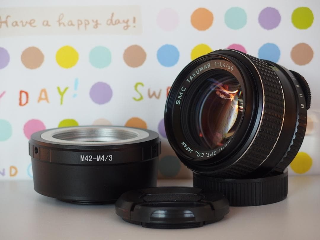 PENTAX SMC Takumar 50mm F1.4 M4/3アダプター付 保証付 】【中古】 ペンタックス PENTAX SMC TAKUMAR 50mm F1.4 M42