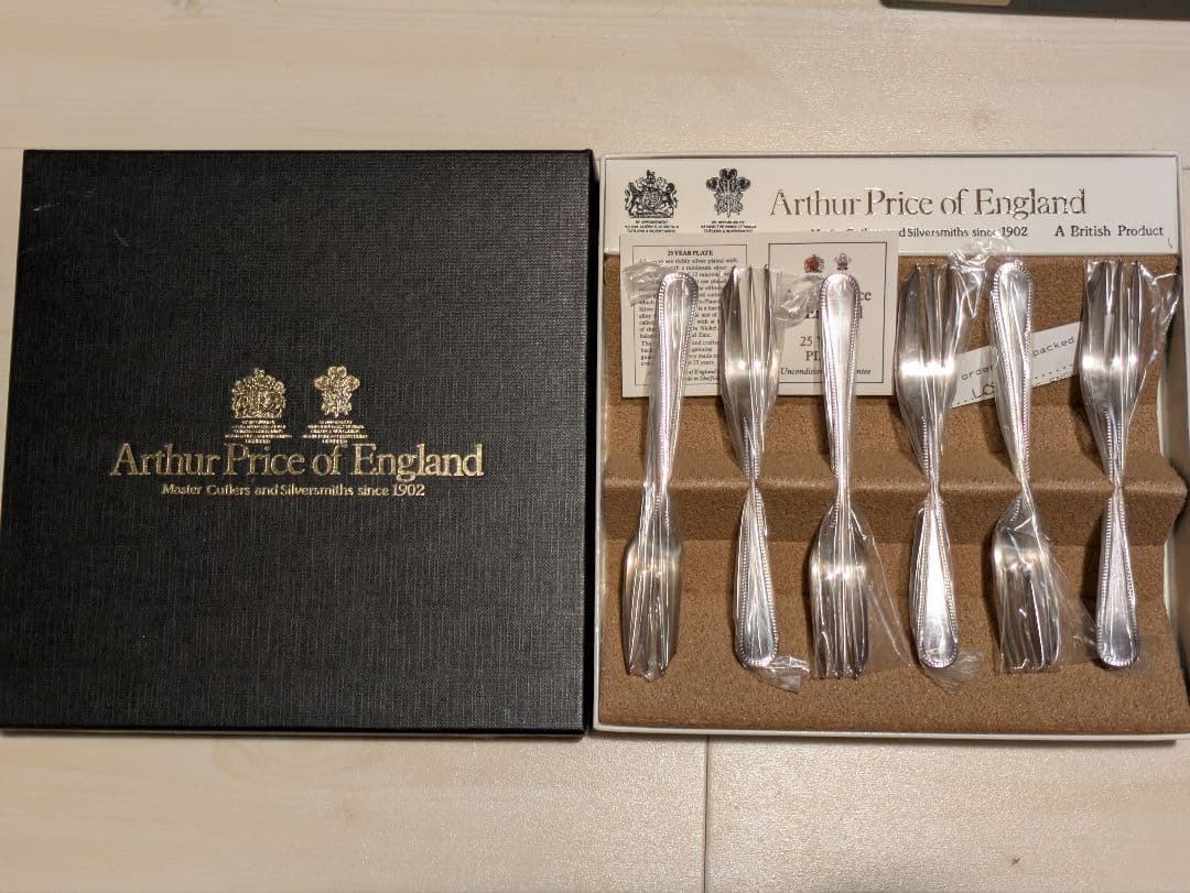 1-3.Arthur Price シルバーフォーク6本セット 英国