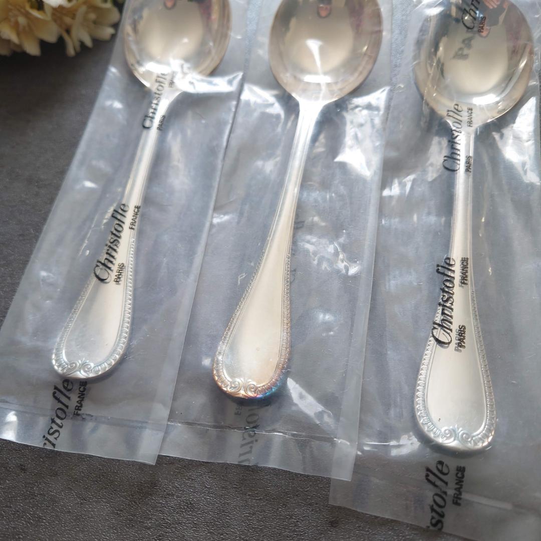 希少 クリストフル マルメゾン 未開封 コンソメスプーン 3点