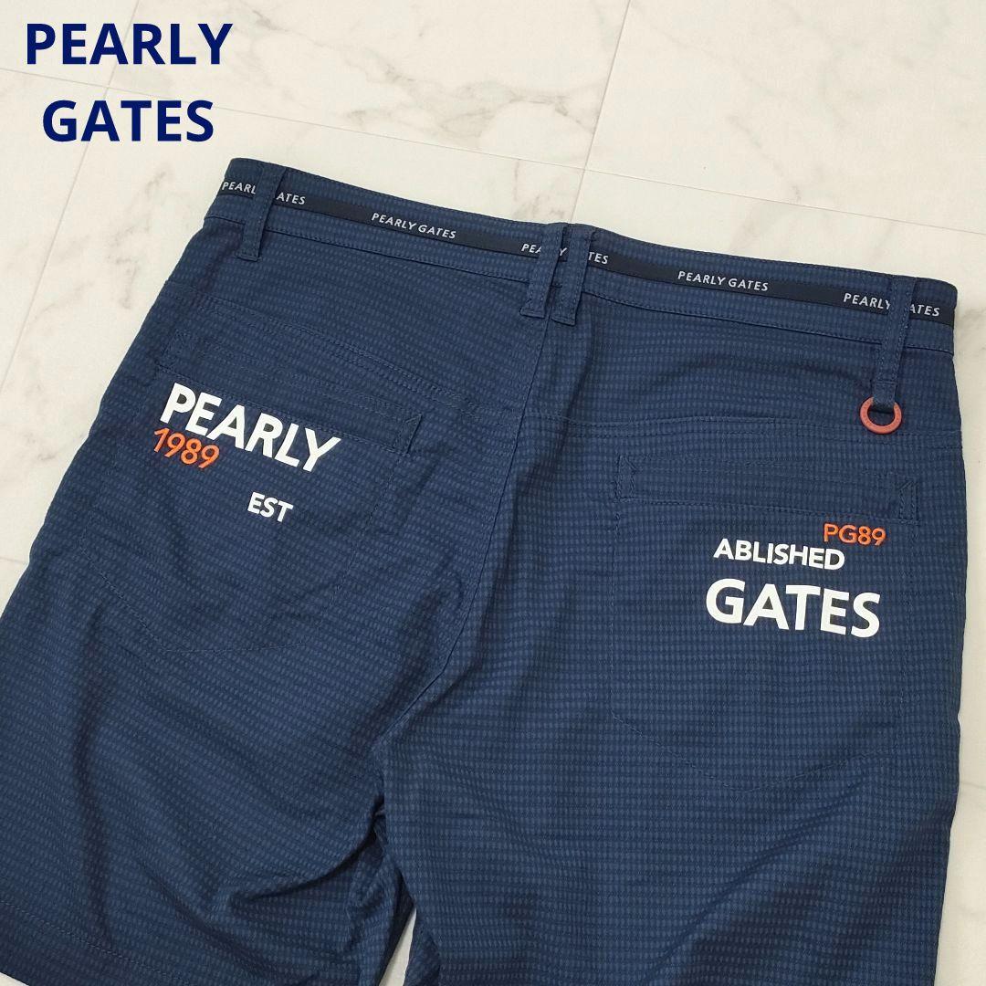 パーリーゲイツ ハーフパンツ ストレッチ ロゴ 89 Dカン ネイビー